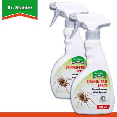 Dr. Stähler 2x 500 ml Spinnen-Frei Spray Repellent Vertreiben Vergrämen Effektiv