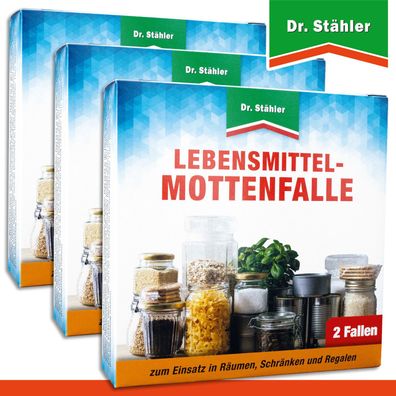 Dr. Stähler 3 Pack à 2 Stück Lebensmittel-Mottenfalle Monitoring Motte Leimfalle