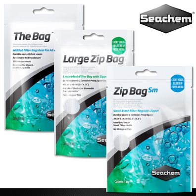 Seachem Filterbeutel mit Reißverschluss The Bag Zip Bag Small Zip Bag Large
