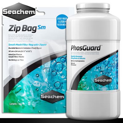 Seachem 1 l PhosGuard Wasseraufbereiter + Seachem 1 x Zip Bag Small