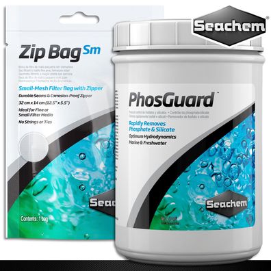 Seachem 2 l PhosGuard Wasseraufbereiter + Seachem 1 x Zip Bag Small