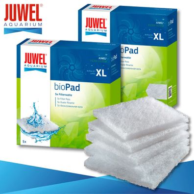 Juwel 2x 5 Stück bioPad Filterwatte XL Aquarium Filtermedien Schwamm Flies Watte