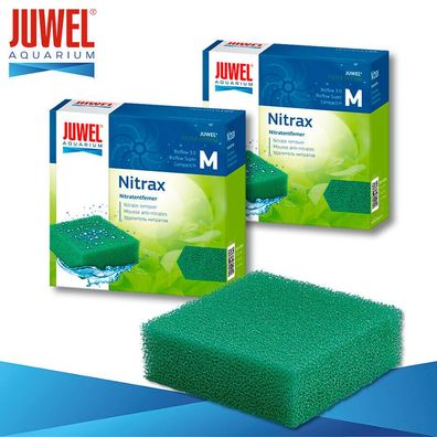 Juwel 2 x Nitrax Nitratentferner M Aquarium Filtermedien Schwamm Watte Flies