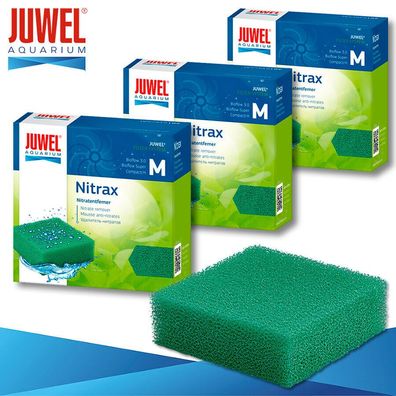 Juwel 3 x Nitrax Nitratentferner M Aquarium Filtermedien Schwamm Watte Flies