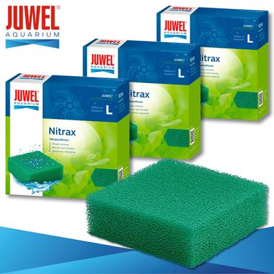 Juwel 3 x Nitrax Nitratentferner L Aquarium Filtermedien Schwamm Watte Flies