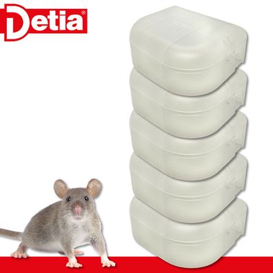 Detia 5x Trap-Box Maus Köderstation für Monitoring oder Bekämpfung mit Schlüssel