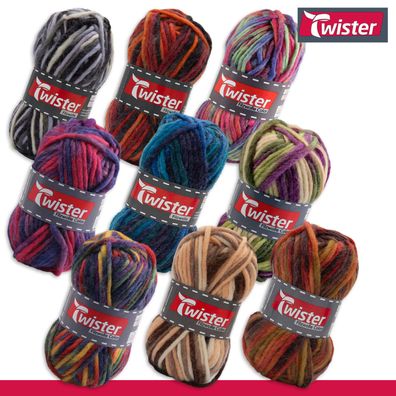 Twister 5x 50 g Filzwolle Color Wintergarn Stricken Häkeln Filzen Wolle 9 Farben