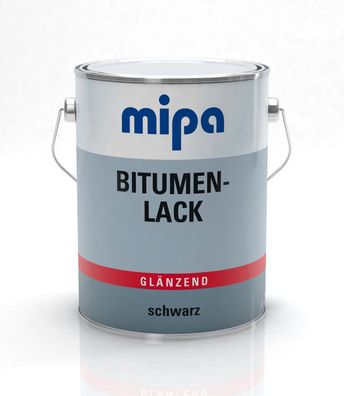 Bitumenlack glänzend schwarz Mipa 2,5L 1K-Hartbitumenlack Korrosionsschutz Lack