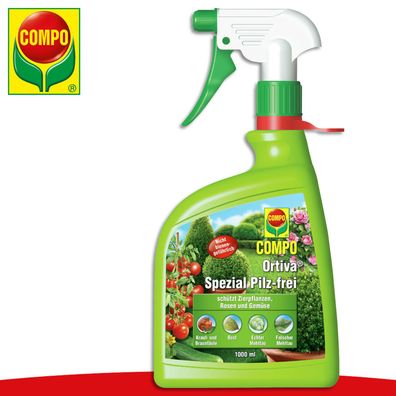 COMPO 1000ml Ortiva® Spezial Pilz-frei AF Mehltau Gemüse Fäule Beet Garten Rost