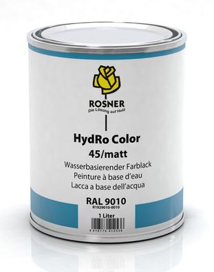 HydRo Color Fertigtöne matt/45 RAL 9010,10L, wasserbasierend, Farblack