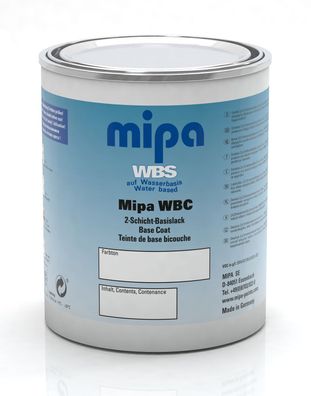 Mipa 2-Schicht Wasserbasislack Pearleffekt Autolack WBC Lack 1 Liter Farbwunsch