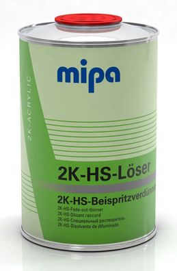 Mipa 2K-HS-Löser Beispritzverdénnung Beilackierung Autolack Verdénner 1 Liter