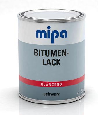 Mipa Bitumenlack glanz schwarz 750ml Dickbeschichtung Grundierung Schutzschicht