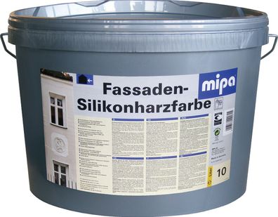 Mipa Fassaden-Silikonharzfarbe wasserabweisend und schlagregendicht 10 Liter
