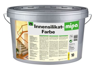 Mipa Innensilikat-Farbe LEF Innenwandfarbe Deckenanstriche lösmittelfrei 10 Ltr.