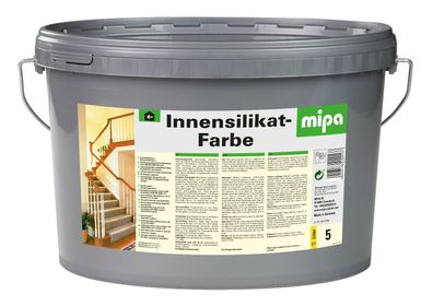 Mipa Innensilikat-Farbe LEF Innenwandfarbe Deckenanstriche lösmittelfrei 5 Ltr.