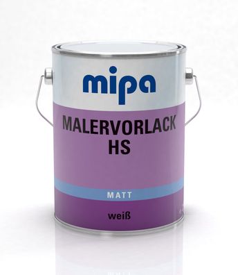 Mipa Malervorlack HS, 2,5L, weiß, high-solid, Vorlack, professionell, Holz, Metall