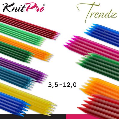 KnitPro Trendz Sockenstricknadeln 2 Längen 15cm 20cm Nadelspiel 13 Größen