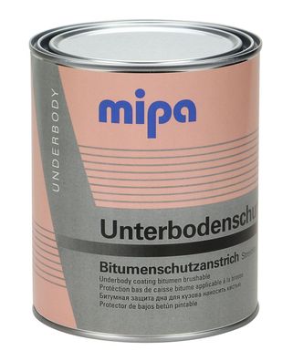 Mipa Unterbodenschutz (Streichware) - schwarz 1 Liter, Bitumenbasis, Autolack
