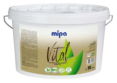 Mipa Vital 10 Liter nachhaltige gut deckende Innenwandfarbe weiß 651540003