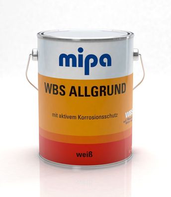 Mipa WBS Allgrund - Spezialgrundierung, 2,5L, weiß, wasserdénnbar, haftvermittelnd