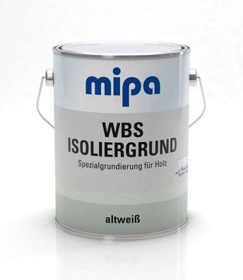 Mipa WBS Isoliergrund - Grundierung, matt/ 2,5L, altweiß, Grundierung, Holz