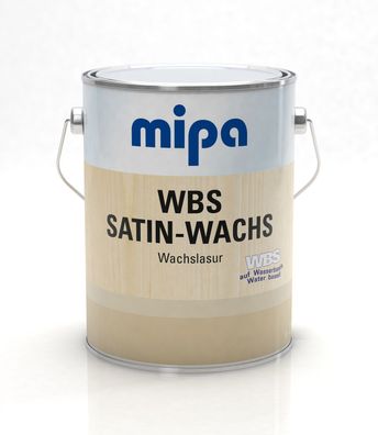 Mipa WBS Satin-Wachs, matt/2,5L, Wachslasur, wasserbasierend, hochwertig