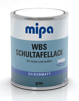 Mipa WBS Schultafellack, matt/ 750 ml, grén, wasserbasierend, abwischbar