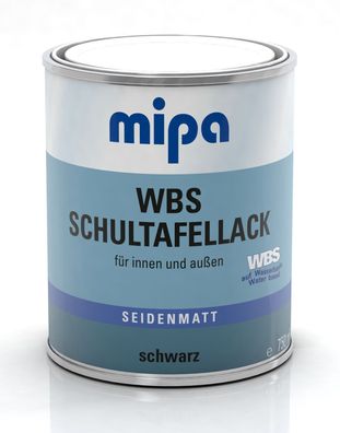 Mipa WBS Schultafellack, matt/ 750 ml, schwarz, wasserbasierend, abwischbar