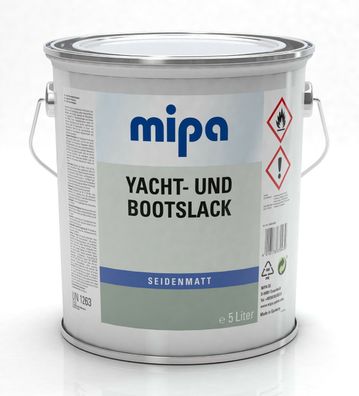 Mipa Yacht- und Bootslack transparent / seidenmatt 5 Liter Holz Klarlack