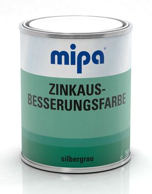 Mipa Zinkausbesserungsfarbe, glänzend/ 750 ml, silbergrau, Spezialfarbe, wasserfest