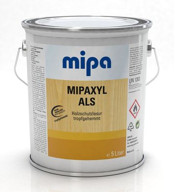 Mipaxyl ALS - Holzschutzlasur, seidenglänzend/5L, 1025 EICHE HELL, atmungsaktiv
