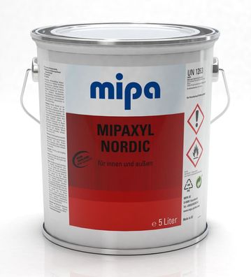 Mipaxyl Nordic, seidenglänzend/5L,1010 WEISS, lasur, offenporig, biozidfrei