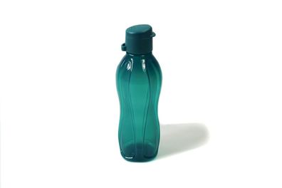 Tupperware To Go Eco 500 ml dunkeltürkis Clipverschluss Trinkflasche Öko Ecoflasche