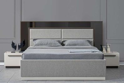 Bett 2x Nachttische 3 tlg. Schlafzimmer Design Luxus Italienische Stil