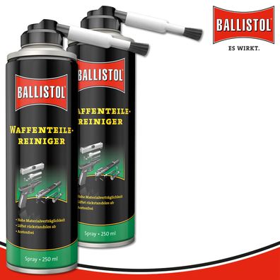 Ballistol 2 x 250 ml Waffenteile-Reiniger mit Aufsteckpinsel Materialschonend