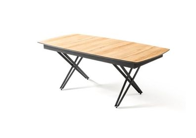 Design Küchentisch Esszimmertisch Ausziehbarer Holz Braun Tisch Möbel