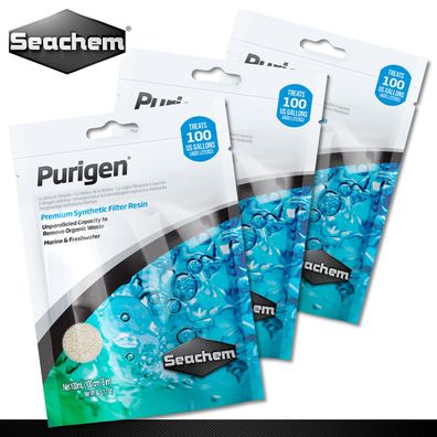 Seachem 3x 100ml Purigen Adsorptionsmittel für kristallklares Wasser im Aquarium