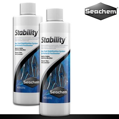 Seachem 2 x 250 ml Stability Stabilisierung Neues Aquariensyndrom Fischsterben