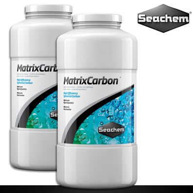 Seachem 2 x 1 l MatrixCarbon Aktivkohle Hohe Entfernungskapazität Filter