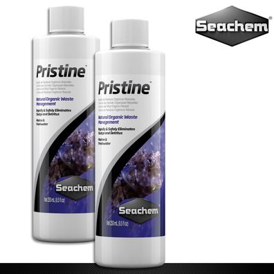 Seachem 2x 250 ml Pristine Wasserreiniger Wasserqualität Bio-Augmentation