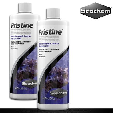Seachem 2x 500 ml Pristine Wasserreiniger Wasserqualität Bio-Augmentation
