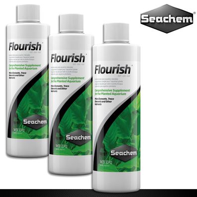 Seachem 3 x 250 ml Flourish Düngekomplex für Pflanzen im Süßwasseraquarium