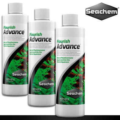 Seachem 3 x 250 ml Flourish Advance Phytohormonzusatz für Aquariumpflanzen
