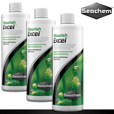 Seachem 3x 500ml Flourish Excel Bioverfügbarer organischer Kohlenstoff statt CO2