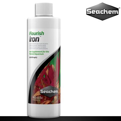Seachem 250 ml Flourish Iron Eisengluconatzusatz für Aquarienpflanzen Blattgrün