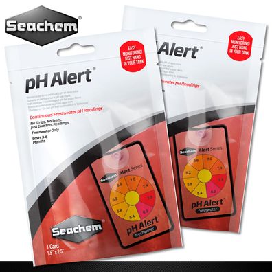 Seachem 2 Stück pH Alert Messgerät Ständige Kontrolle pH-Wert Lange Haltbarkeit