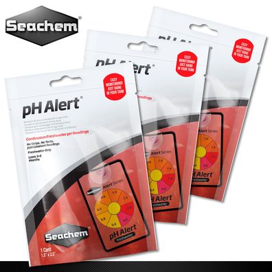 Seachem 3 Stück pH Alert Messgerät Ständige Kontrolle pH-Wert Lange Haltbarkeit