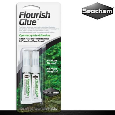 Seachem 8 g (2 x 4 g) Flourish Glue Cyanacrylat-Klebstoff Pflanzen-Kleber