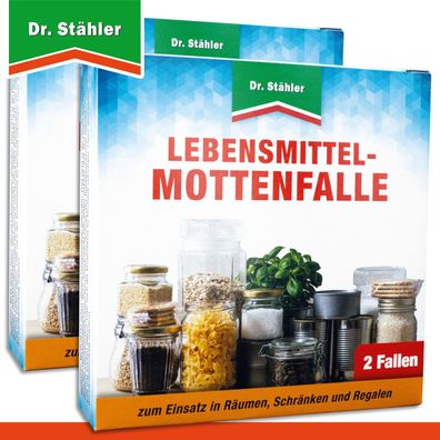 Dr. Stähler 2 Pack à 2 Stück Lebensmittel-Mottenfalle Monitoring Motte Leimfalle